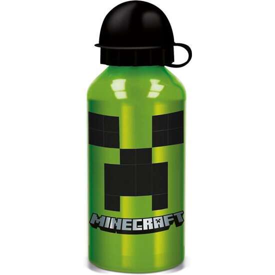 BOTELLA DE ALUMINIO MINECRAFT CREEPER GREEN 400 ML. image 3