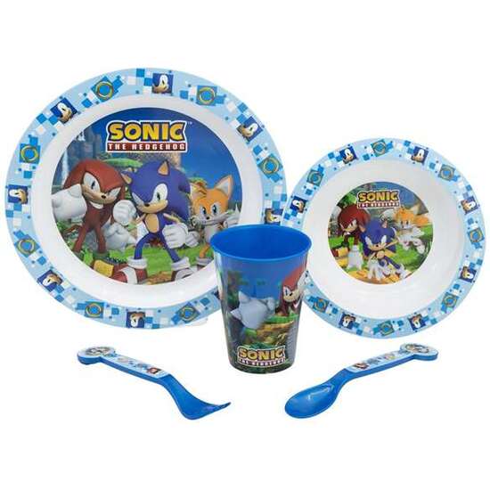 SET DE PLATO, CUENCO, VASO, CUCHARA Y TENEDOR SONIC (APTO PARA MICROONDAS) image 1