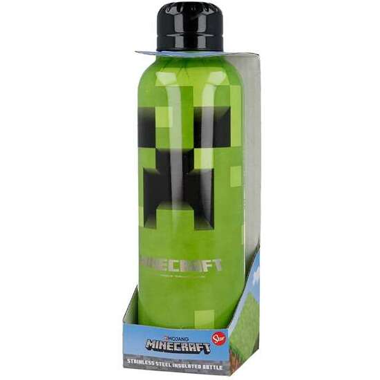 BOTELLA TERMO DE ACERO INOXIDABLE MINECRAFT 515 ML. image 1