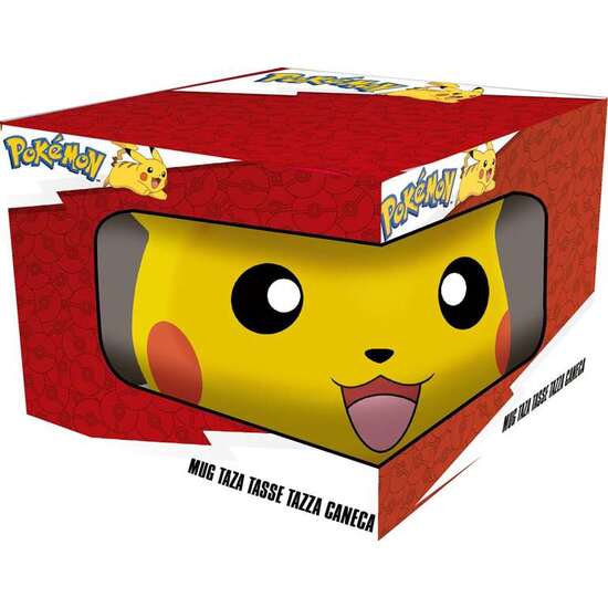 TAZA DE CERAMICA 3D POKEMON PIKACHU EN CAJA REGALO 440 ML image 1