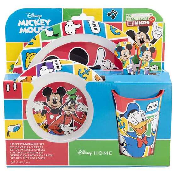 SET DE PLATO, CUENCO, VASO, CUCHARA Y TENEDORMICKEY MOUSE BETTER TOGETHER (APTO PARA MICROONDAS) image 2