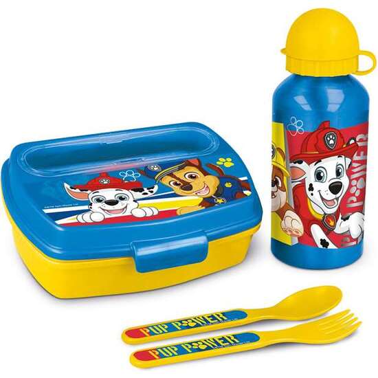 SANDWICHERA PAW PATROL PUP POWER CON CUBIERTOS Y BOTELLA ALUMINIO 400ML image 5