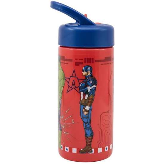 BOTELLA DE PLÁSTICO CON ASA PARA LLEVAR AVENGERS INVINCIBLE FORCE 410 ML. image 1