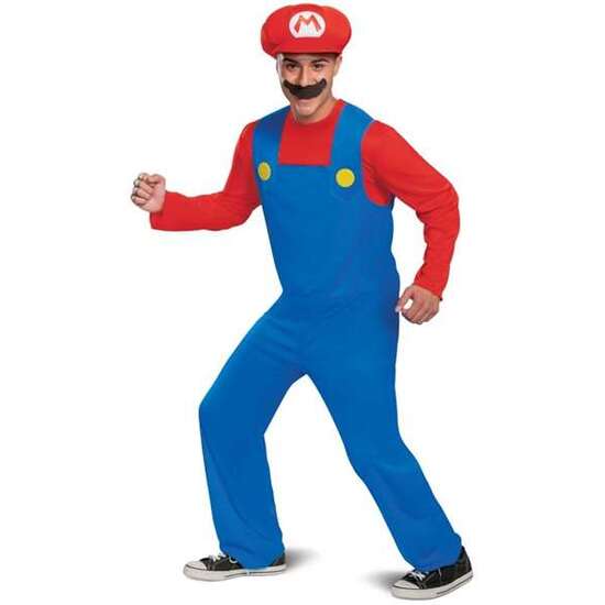 DISFRAZ ADULTO NINTENDO SUPER MARIO LUJO TALLA L-XL image 0