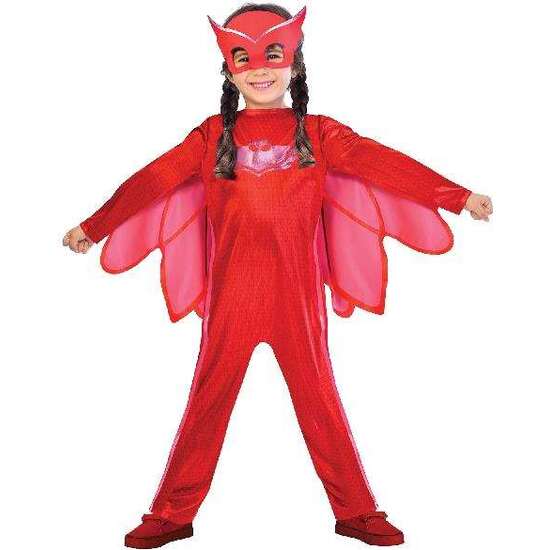 DISFRAZ PJ MASKS OWLETTE ROJA TALLA 7-8 AÑOS image 0