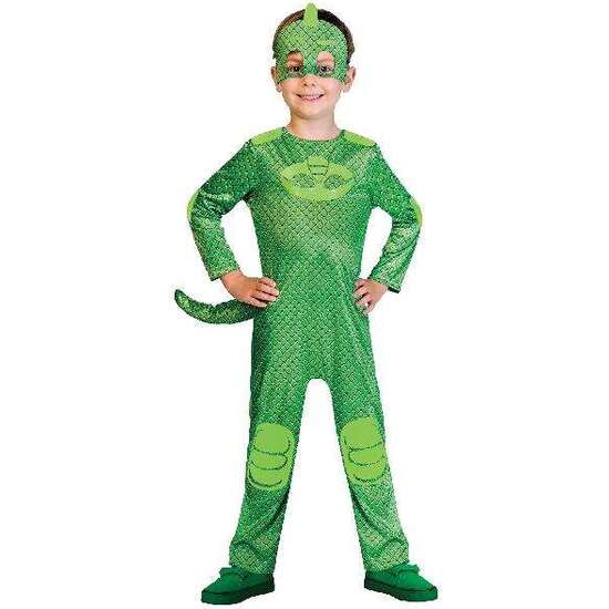 DISFRAZ PJ MASKS GEKKO VERDE TALLA 5-6 AÑOS image 0