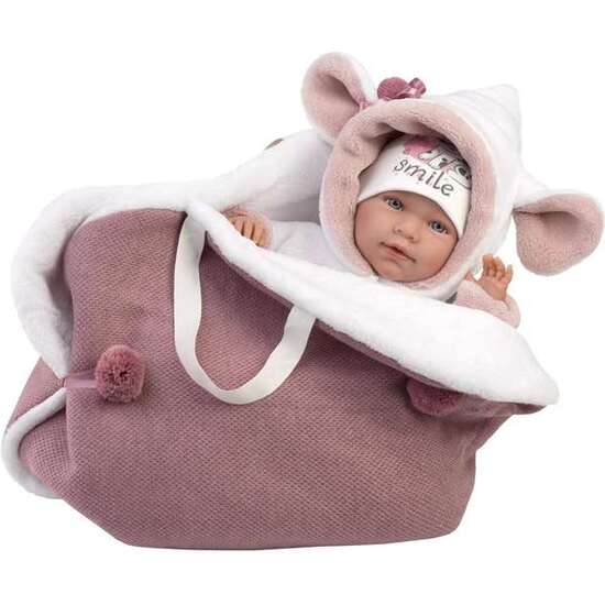 MUÑECA LALA LLORONA CON SAQUITO ROSA.42 CM image 2