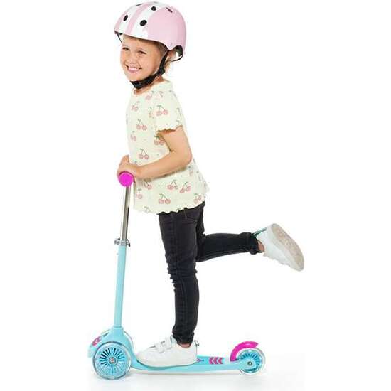 PATINETE MAXI SCOOTER ROSA 3 RUEDAS CON LUCES 56 CM image 1