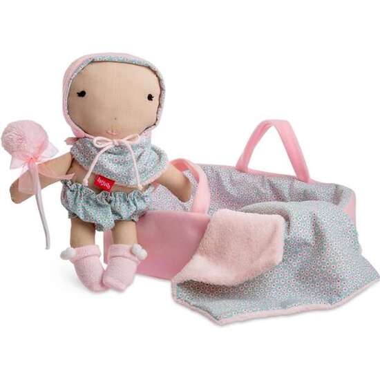 MUÑECA DE TRAPO PRIMERA INFANCIA CON CAPAZO 28CM image 0