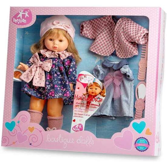 MUÑECA TROUSSEAU COLETTE LLORONA CON VESTIDO FLORES 45CM image 1