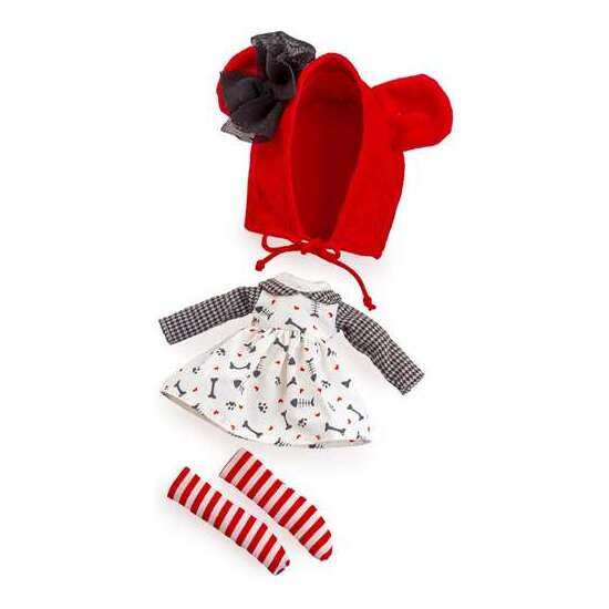 ROPA THE BIGGERS ROJO Y BLANCO PARA MUÑECAS 3 PIEZAS 32CM image 0