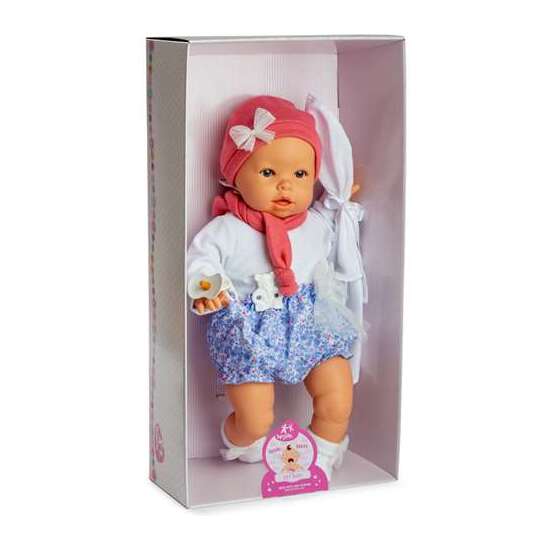 BABY LLORON 50 CM BRAGUITA FLORES AZUL REF: 6021-21 image 1