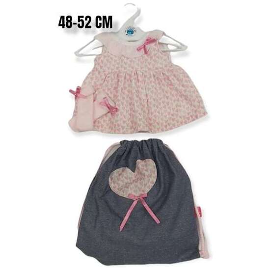 VESTIDO CORAZONES ROSA CON MOCHILA REF: 5061-22 image 0
