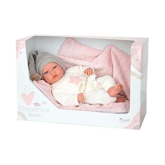 MUÑECA ELEGANCE ARIA ROSA CON PORTABEBE, INCLUYE CHUPETE (MUÑECO DE PESO)40 CM image 3