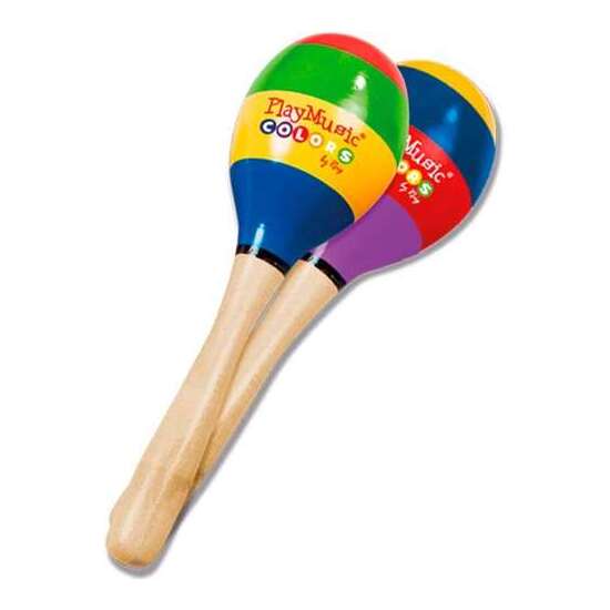 MARACAS DE MADERA PINTADAS, 20 CM. image 0
