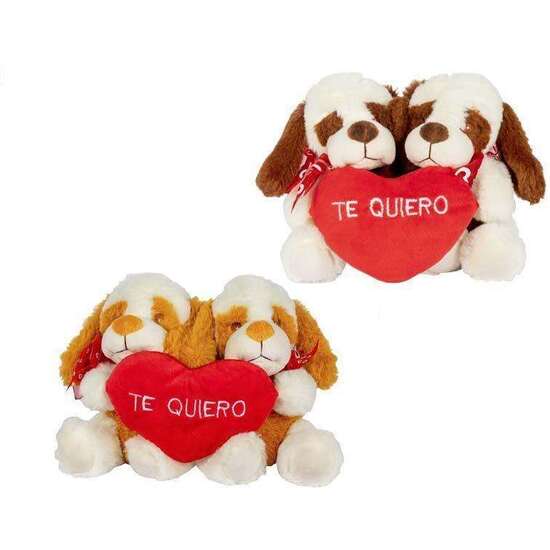 PELUCHE PAREJA PERROS NUEVO ENAMORADOS 18 CM. - MODELOS SURTIDOS image 0