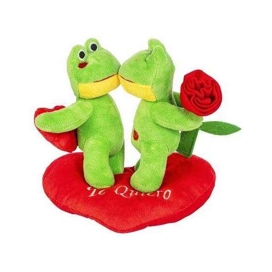 PELUCHE PAREJA RANAS FLOR Y CORAZON TE QUIERO 19 CM. image 3