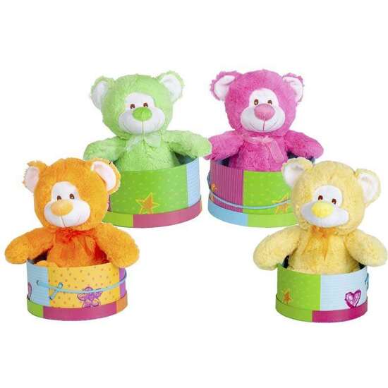 PELUCHE OSO COLORES 30 CM.CON CAJA - MODELOS SURTIDOS image 0