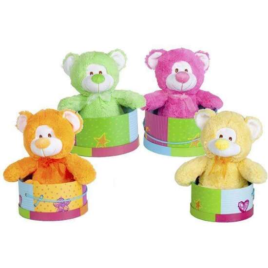 PELUCHE OSO COLORES 30 CM.CON CAJA - MODELOS SURTIDOS image 1