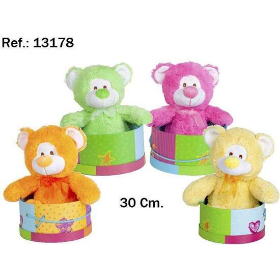 PELUCHE OSO COLORES 30 CM.CON CAJA - MODELOS SURTIDOS image 2