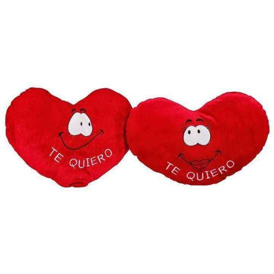 PELUCHE CORAZON CARAS TE QUIERO 37 CM. - MODELOS SURTIDOS image 0