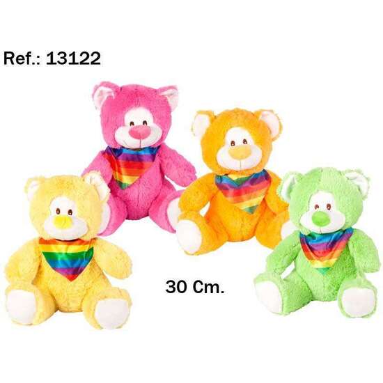 PELUCHE OSO LGTBI C/ PAÑUELO 30CM. 4 COLORES - MODELOS SURTIDOS image 0