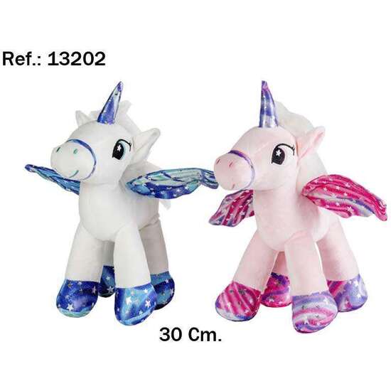 PELUCHE UNICORNIO 30 CM. 2 COLORES SURTIDOS - MODELOS SURTIDOS image 1