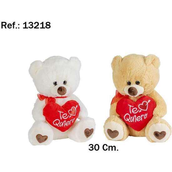 PELUCHE OSO CORAZON CUPIDO 30 CM. - MODELOS SURTIDOS image 1