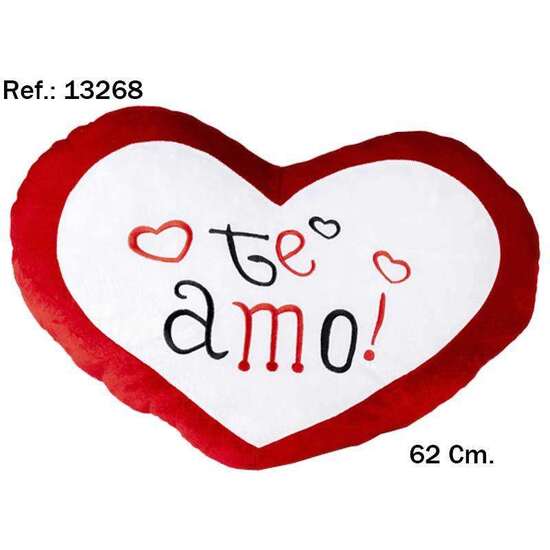 PELUCHE CORAZON TE AMO GIGANTE 62 CM. image 1