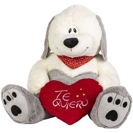 PELUCHE PERRO OSMIN CORAZON TE QUIERO 95CM. image 2