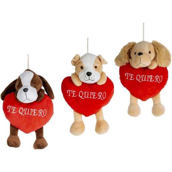 PELUCHE PERROS CORAZON PIERNAS TE QUIERO 27 CM. - MODELOS SURTIDOS image 2