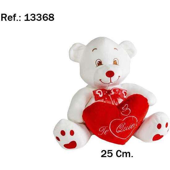 PELUCHE OSO CORAZON TE QUIERO 25CM image 1