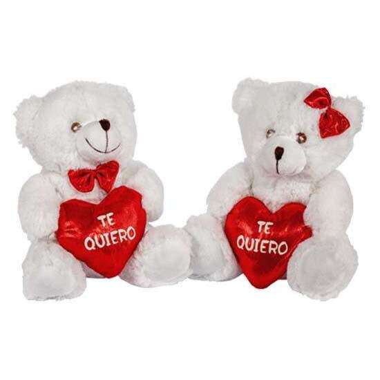 PELUCHE OSITO CHICO Y CHICA CORAZON TE QUIERO 21CM. image 2