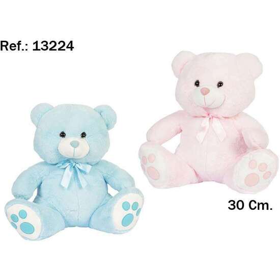 PELUCHE OSO 30 CM. AZUL O ROSA - MODELOS SURTIDOS image 1