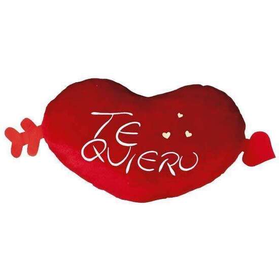 PELUCHE CORAZON TE QUIERO FLECHA ROJA GIGANTE 62 CM. image 0