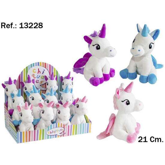 PELUCHE UNICORNIOS 21 CM. 3 MODELOS SURTIDOS (EXP 12 PIEZAS) image 1