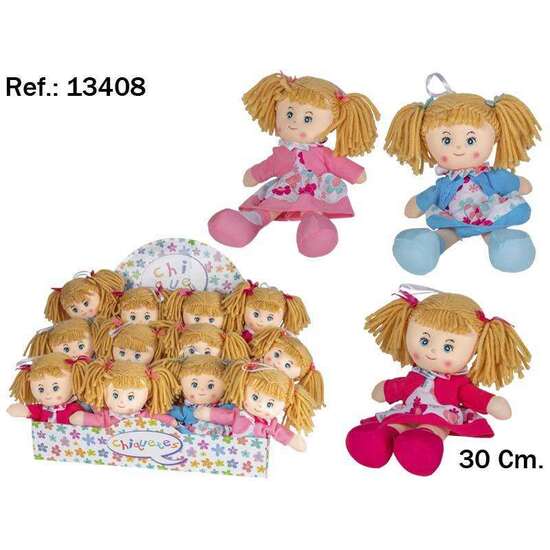 PELUCHE MUÑECA FLORA 30 CM. - MODELOS SURTIDOS image 1