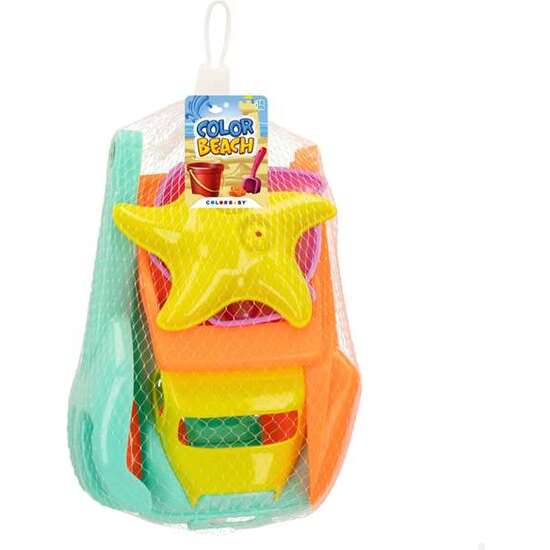 SET DE PLAYA CON CAMION 18CM,PALA,RASTRILLO Y 2 MOLDES image 1