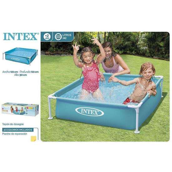 PISCINA CUADRADA DESMONTABLE MINI FRAME (CAPACIDAD 342 LITROS) (+ 2 AÑOS) 122X122X30 CM image 2