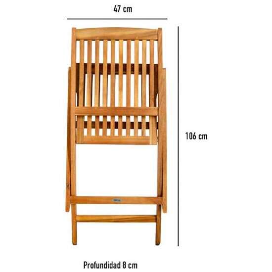 CONJUNTO DE 2 SILLAS DE ACACIA AKTIVE 46X59X59 CM image 1