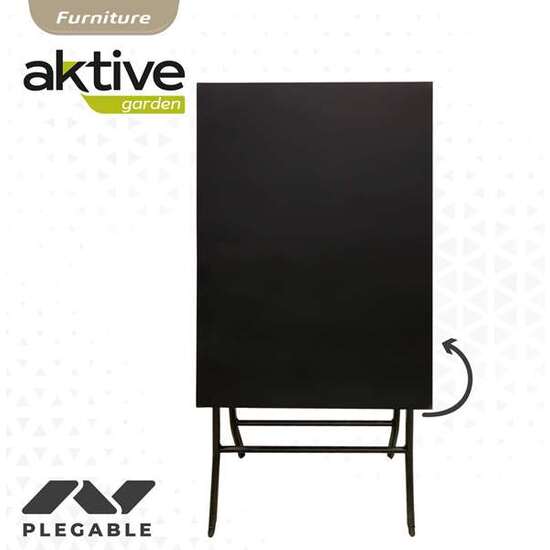 MESA CUADRADA PLEGABLE DE METAL AKTIVE 70X50X70 CM image 2