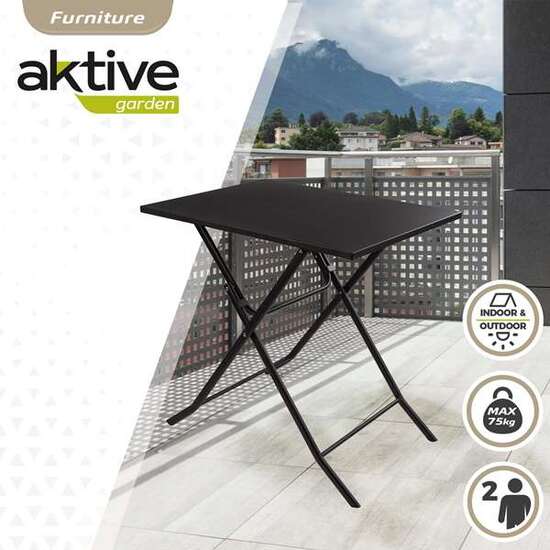 MESA CUADRADA PLEGABLE DE METAL AKTIVE 70X50X70 CM image 3