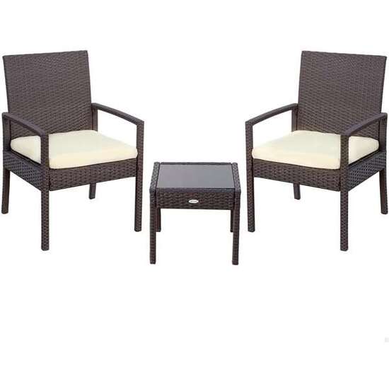 CONJUNTO DE 2 SILLONES (54,5X56X79 CM) + MESITA (43,5 X 39 CM) AKTIVE image 0