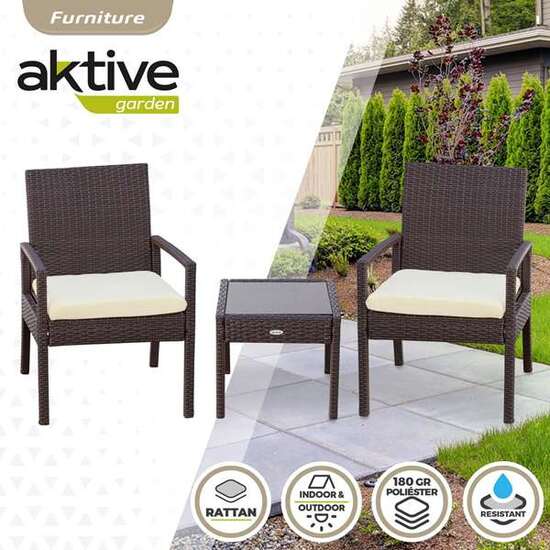 CONJUNTO DE 2 SILLONES (54,5X56X79 CM) + MESITA (43,5 X 39 CM) AKTIVE image 3