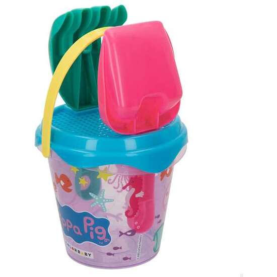 CUBO PLAYA PEPPA PIG 14 CM CON PALA Y RESTRILLO - MODELOS SURTIDOS image 1