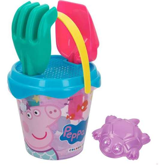 CUBO PLAYA PEPPA PIG 14 CM CON PALA Y RESTRILLO - MODELOS SURTIDOS image 2