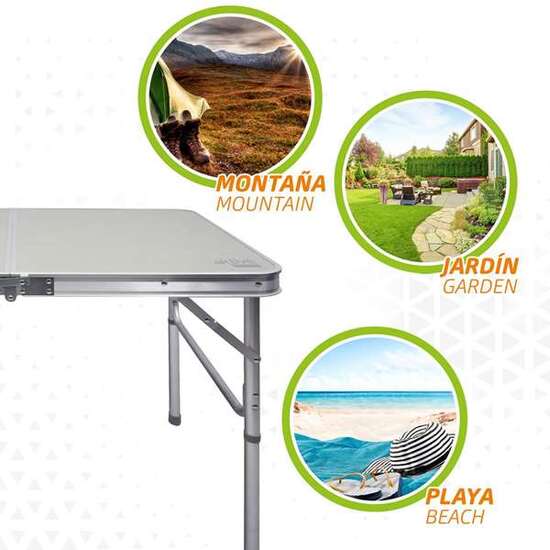 CONJUNTO DE MESA 90X60X70 CM Y 2 SILLAS 25X30X41 CM ALUMINIO PLEGABLES AKTIVE image 3