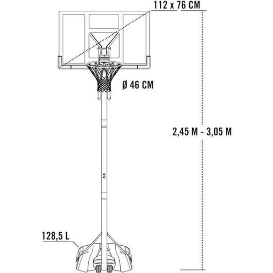 CANASTA BALONCESTO POLICARBONATO LIFETIME PORTÁTIL AJUSTABLE CON TABLERO ALTURA 244-305 CM image 2