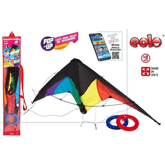 COMETA STUNT KITE POP-UP MAGIC ARCO IRIS 125X72 CM image 1