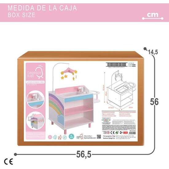 CAMBIADOR DE BEBES DE MADERA CON 4 PIEZAS 6,X47,5X92,5 CM image 4